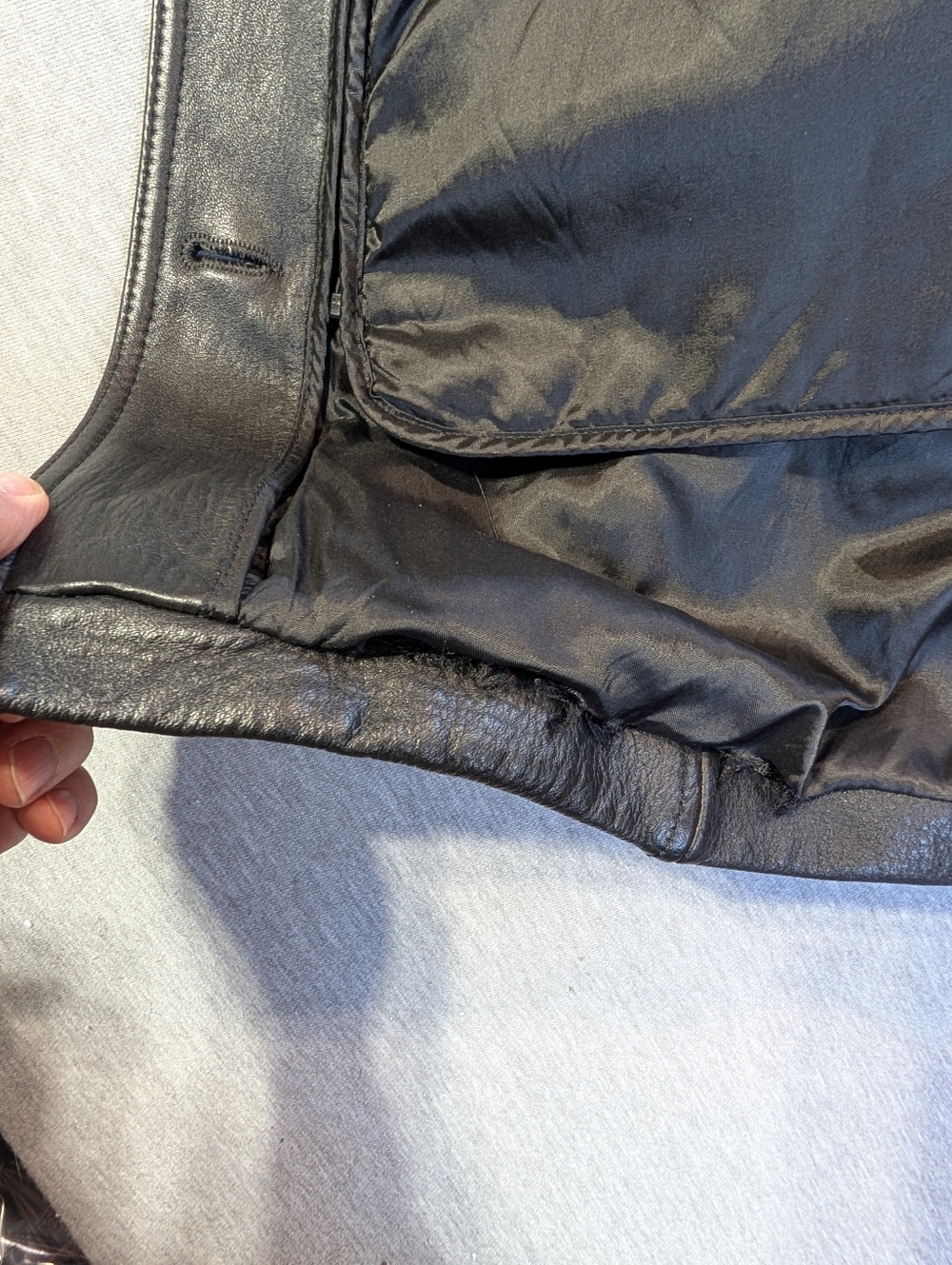 Danier Genuine Leather Coat Women's 3XL Black - Picture 11 of 16